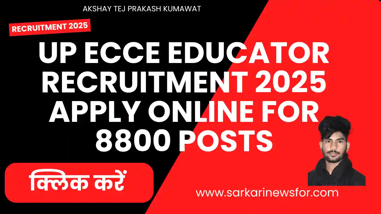 UP ECCE Educator Recruitment 2025